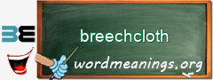 WordMeaning blackboard for breechcloth